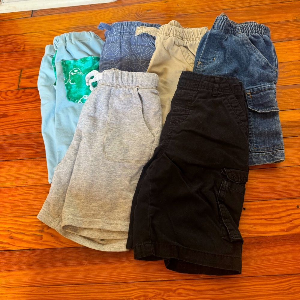 Set of 6 Pairs Boys Shorts - Garanimals, Carter’s, WonderKids, etc.